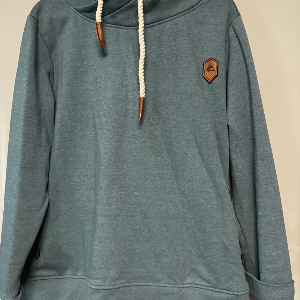 Men's Kismet Grey Green Hoodie Size XL